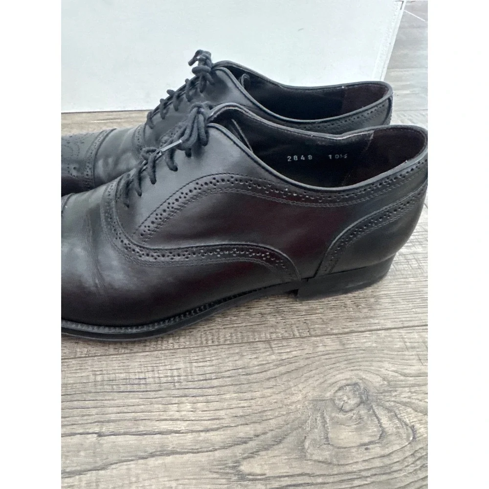 To Boot New York Adam Derrick Black Leather Brogue Cap Toe Oxfords 10.5 2848